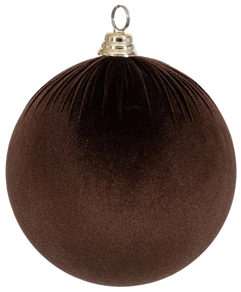 Χριστουγεννιάτικη Μπάλα Βελούδινη Καφέ 25εκ. iliadis 90619