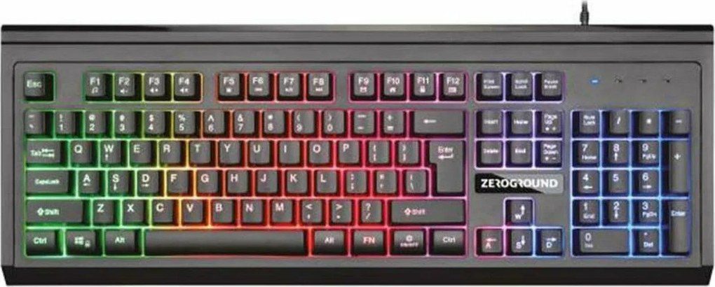Zeroground KB-3000G Toromi Gaming Πληκτρολόγιο με RGB φωτισμό (Αγγλικό US)