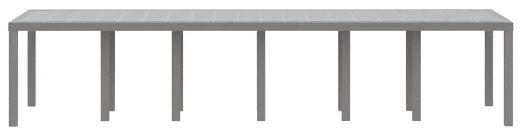 vidaXL Τραπέζι Κήπου για Φαγητό Ανοιχτό γκρι 350 x 100 x 73 εκ.