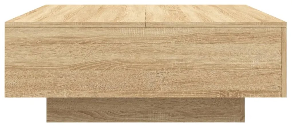 vidaXL Τραπεζάκι Σαλονιού με Φώτα LED Sonoma Δρυς 80 x 80 x 31 εκ.
