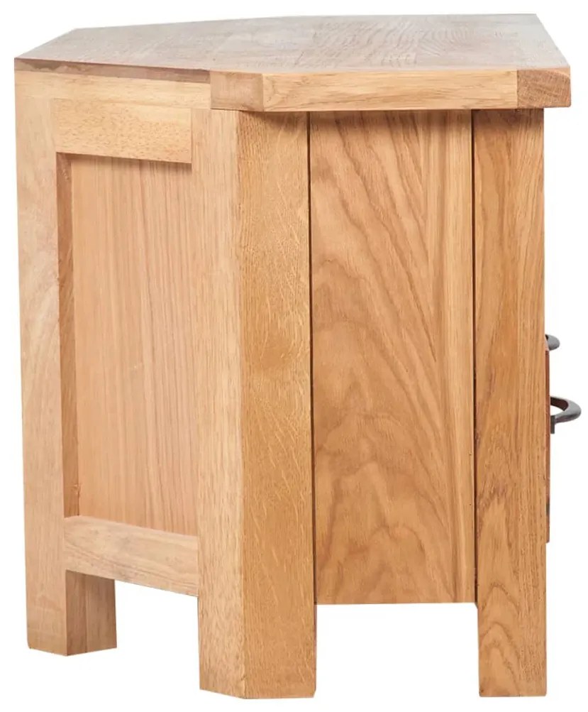 vidaXL Έπιπλο Τηλεόρασης με Συρτάρι 88 x 42 x 46 εκ. Μασίφ Ξύλο Δρυός