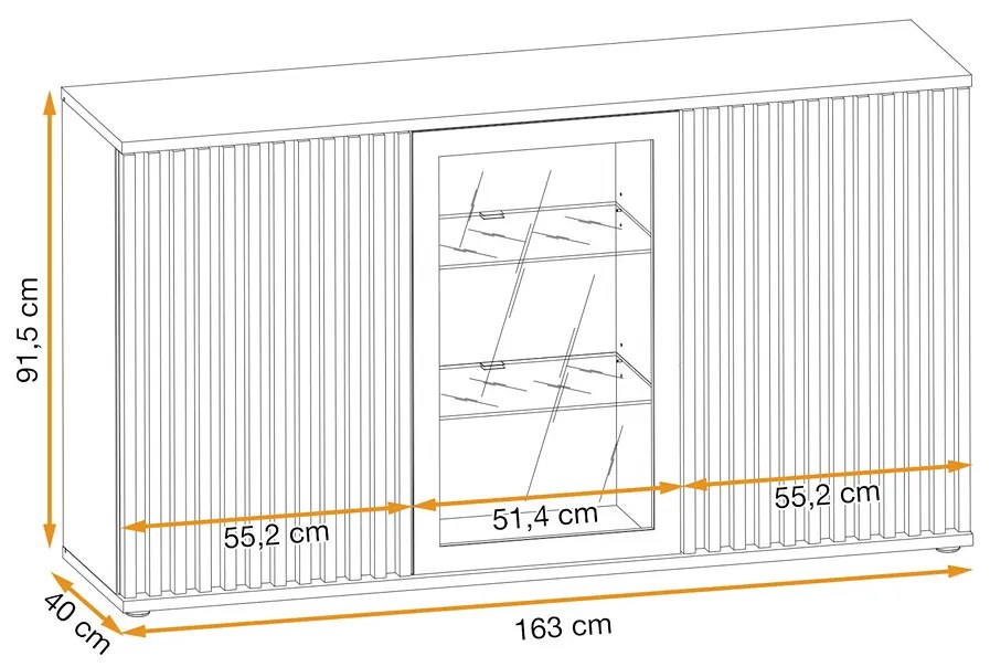 Swap XIX Σύνθεση Καφέ δρυς 280x180x40