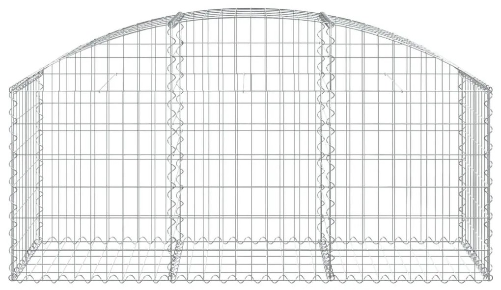 Συρματοκιβώτιο Τοξωτό 150x50x60/80εκ. από Γαλβανισμένο Χάλυβα - Ασήμι