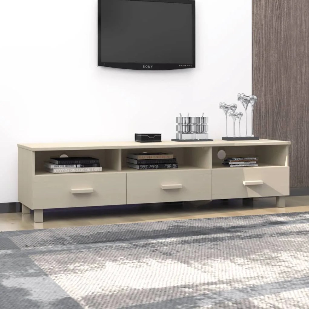 vidaXL Έπιπλο Τηλεόρασης HAMAR Μελί 158x40x40 εκ. Μασίφ Ξύλο Πεύκου