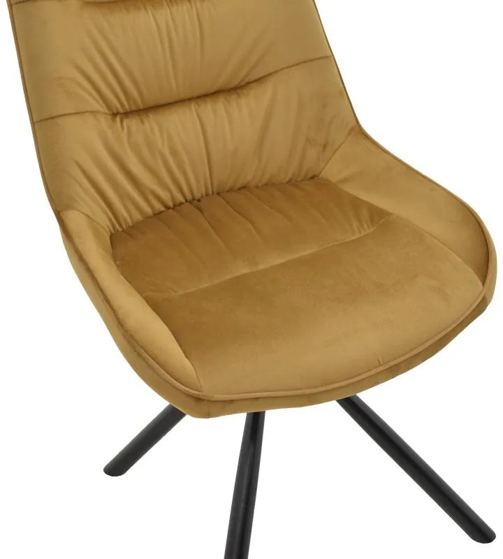 Καρέκλα Wori καφέ βελούδο-πόδι μαύρο μέταλλο 48x56x82εκ 48x56x82 εκ.