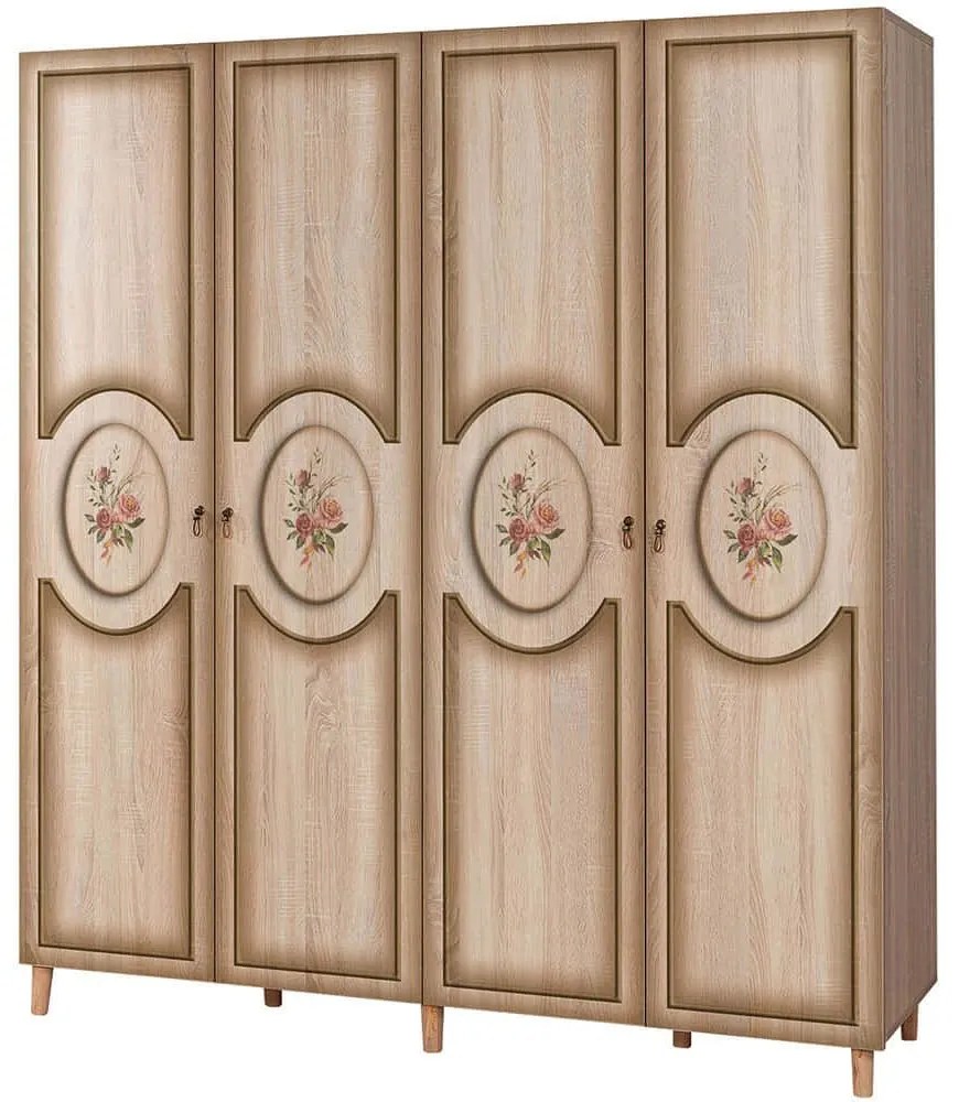 Ντουλάπα Τετράφυλλη Imaj 863SPH4224 180x52x192cm Multi-Oak Four Door