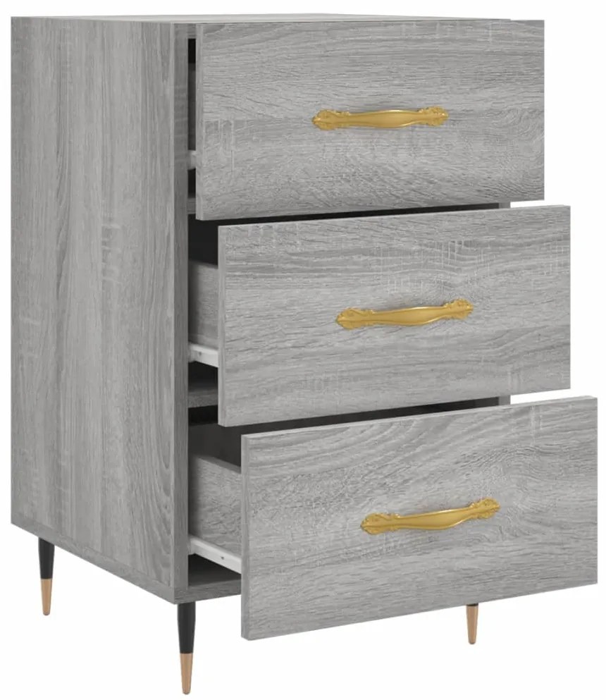 vidaXL Κομοδίνο Γκρι Sonoma 40 x 40 x 66 εκ. από Επεξεργασμένο Ξύλο