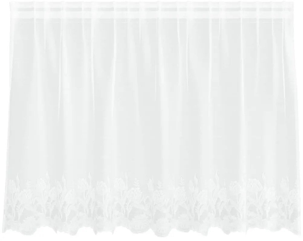vidaXL Κουρτίνες με κουρτίνες Λευκό 500x100cm Πολυεστέρας