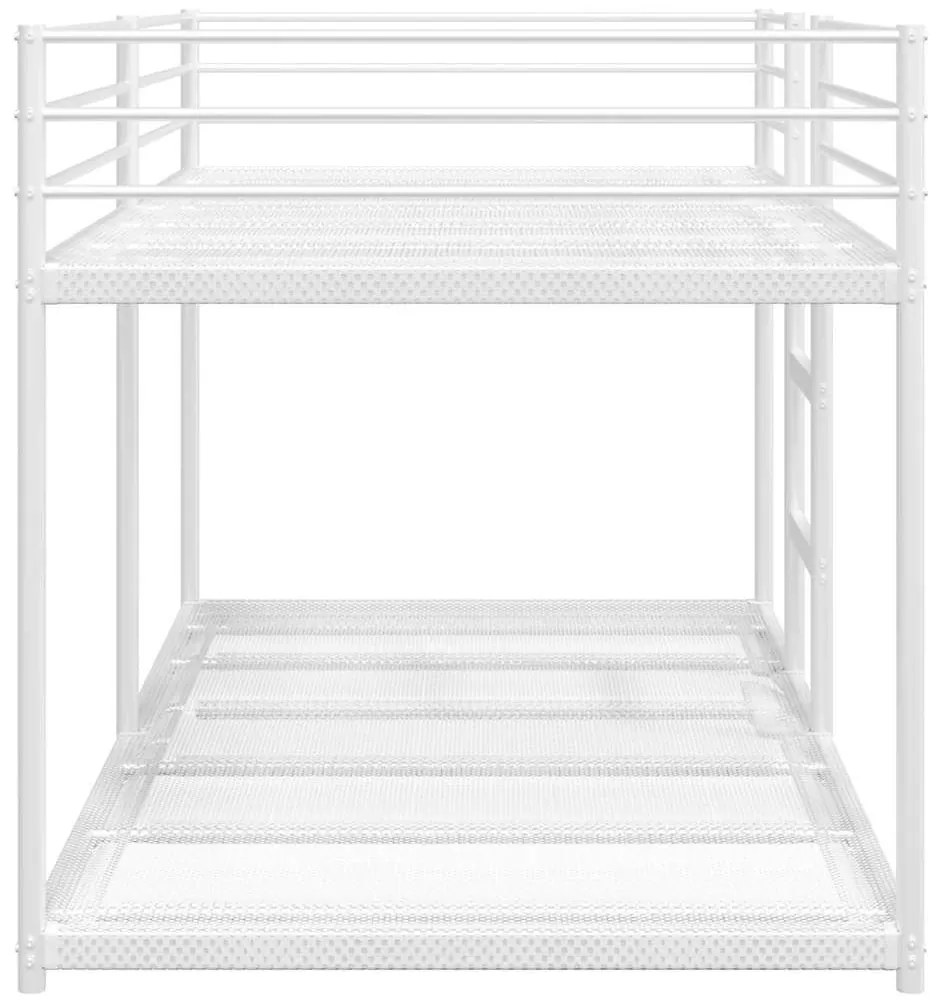 Κουκέτα χωρίς στρώμα Λευκό 90x190 cm Ατσάλι - Λευκό