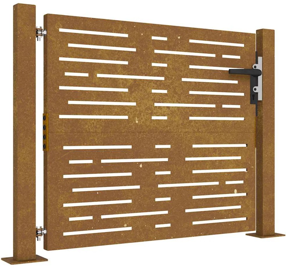 vidaXL Πόρτα Κήπου Τετράγωνη 100x100 εκ. από Ατσάλι Corten