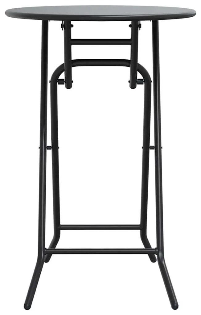 vidaXL Τραπέζι Κήπου Ανθρακί  Αναδιπλούμενο Ø50 x 72 cm ΣSteel