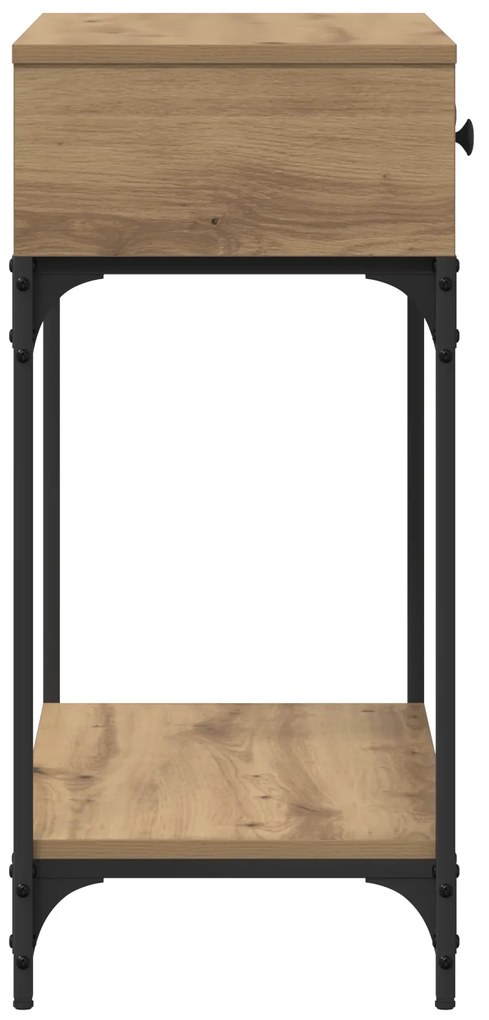 vidaXL Τραπέζι Κονσόλας Μασίφ Δρυς 75x34.5x75 εκ. Επεξεργασμένο Ξύλο