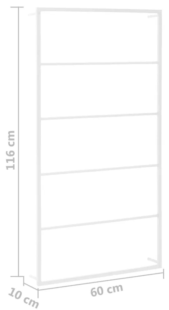 vidaXL Βάση για Πετσέτες Επιτοίχια Λευκή 60 x 10 x 116 εκ. Ατσάλινη