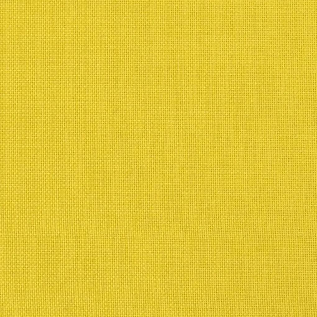 Σετ Σαλονιού 3 Τεμαχίων Ανοιχτό Κίτρινο Υφασμάτινο με Μαξιλάρια - Κίτρινο