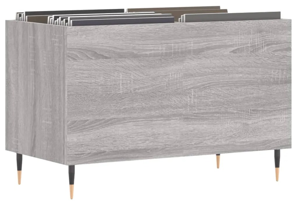 vidaXL Δισκοθήκη Γκρι Sonoma 74,5 x 38 x 48 εκ. από Επεξεργασμένο Ξύλο