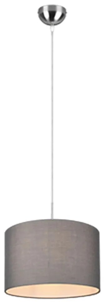 Φωτιστικό Οροφής Hotel 303300111 1xE27 60W Φ40cm 150cm Grey Trio Lighting Metal, Fabric