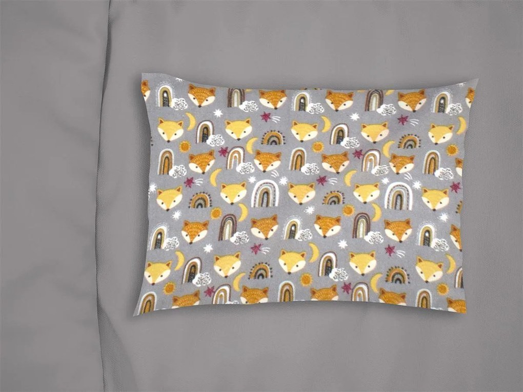 Μαξιλαροθήκη Φανελένια Bebe 35x45εκ. Fox 53 Grey DimCol