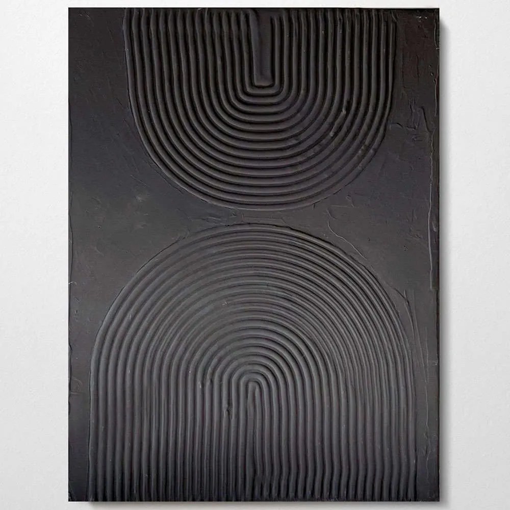 Πίνακας Καμβάς 3D 112RGN1102 70x100cm Black Wallity Κάθετοι Ξύλο, Καμβάς