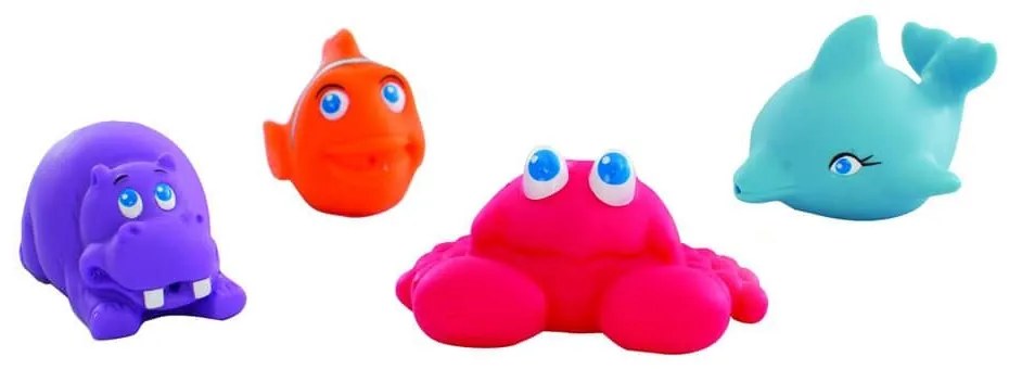 Μπουγελόφατσες Under The Sea Squirtees 0188418 (Σετ 4τμχ) 6+ Μηνών Multi Playgro Σιλικόνη