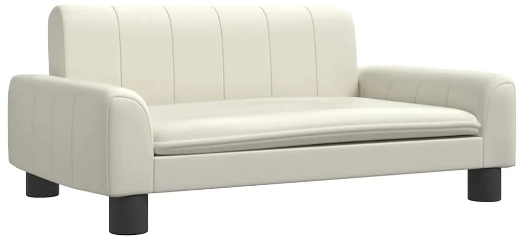vidaXL Καναπές Παιδικός Κρεμ 70 x 45 x 30 εκ. από Συνθετικό Δέρμα