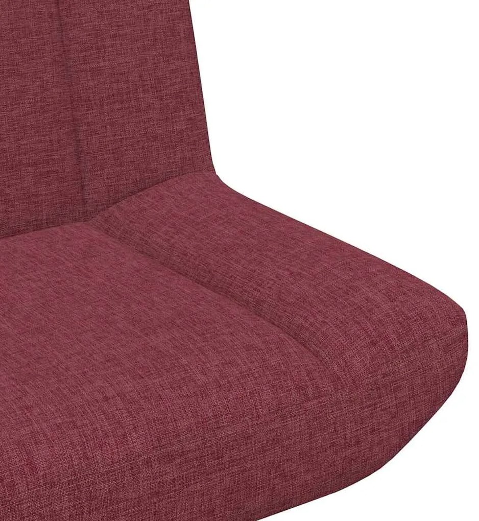 vidaXL Περιστρεφόμενη καρέκλα Μπορντό 63 x 75 x 76 εκ ύφασμα