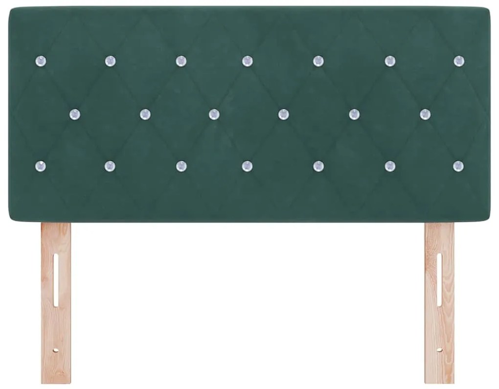 vidaXL Βελούδινο Κεφαλάρι Argyle Σκούρο πράσινο 90 cm Βελούδο