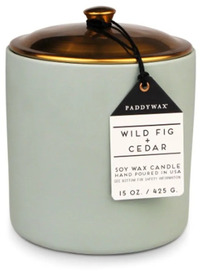 Κερί Σόγιας Αρωματικό Hygge Wild Fig And Cedar 425gr Σε Κεραμικό Δοχείο Με Καπάκι Paddywax Soy Wax