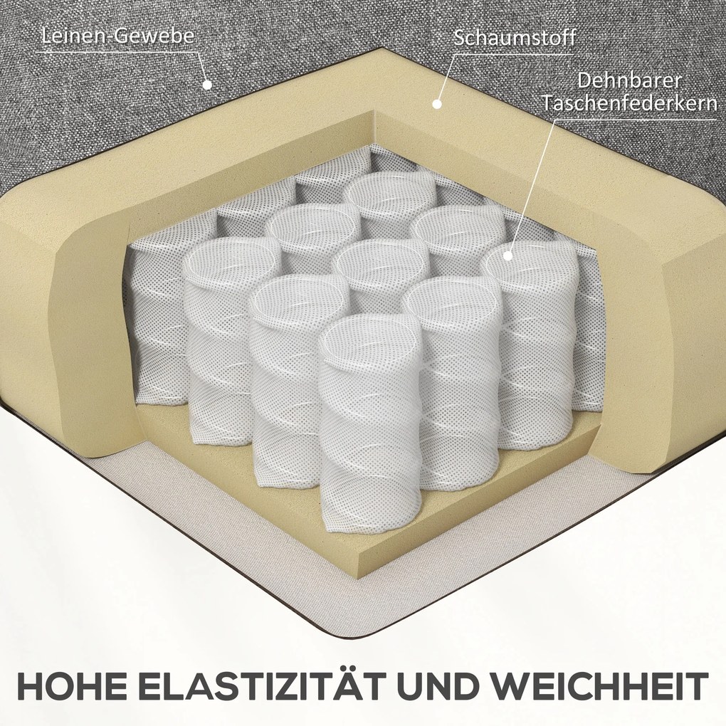 Πολυθρόνα HOMCOM με υποβοήθηση ανύψωσης, ρυθμιζόμενη πλάτη/υποπόδιο, έως 120 kg, 66 x 90 x 96 cm, Γκρι