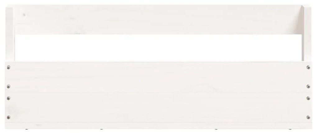 vidaXL Παπουτσοθήκη Επιτοίχια 2 τεμ. Λευκή 59 x 9 x 23 εκ. Μασίφ Πεύκο
