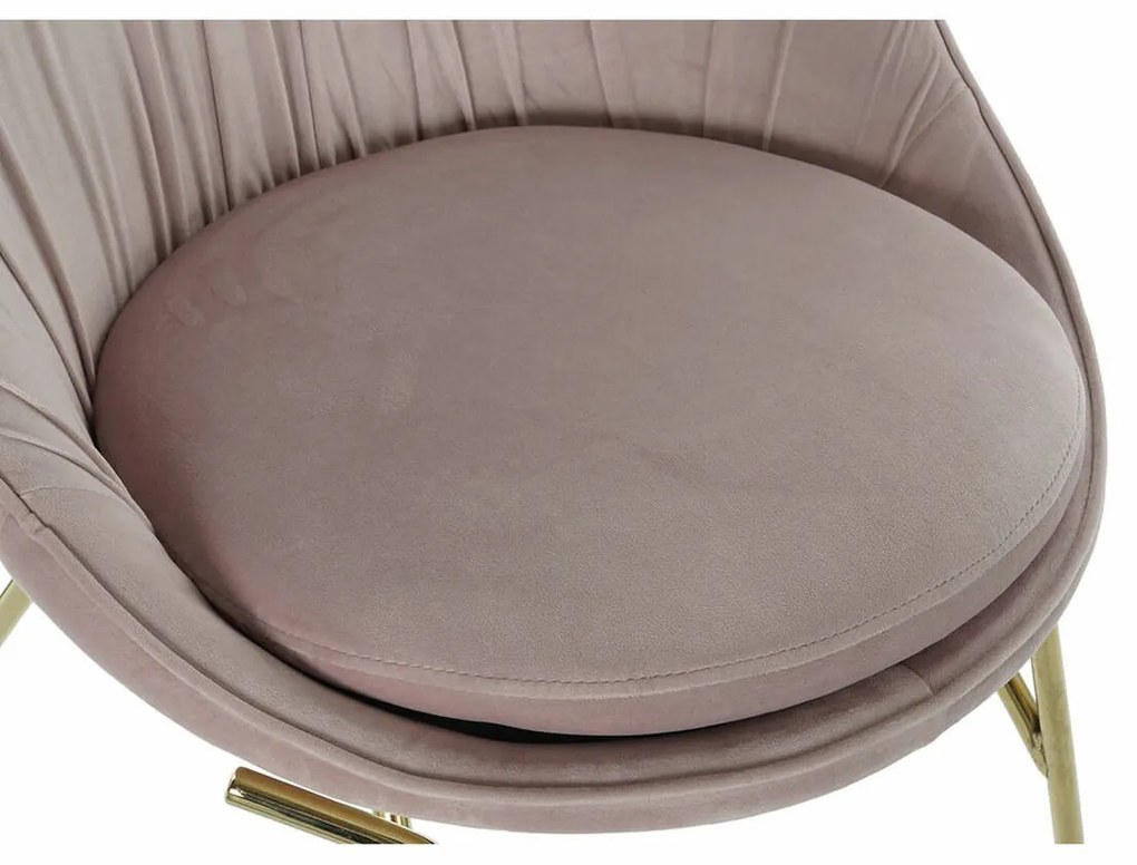Καρέκλα Τραπεζαρίας DKD Home Decor Ροζ Χρυσό 60 x 60 x 85 cm
