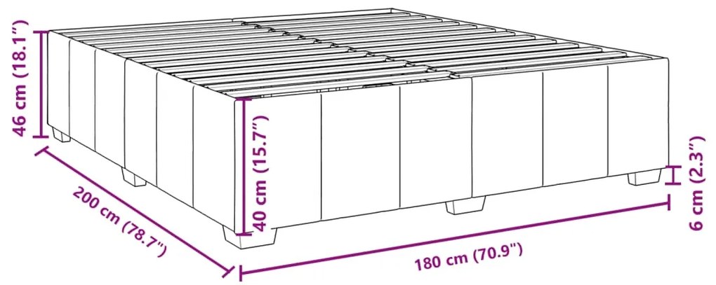 Κρεβάτι Boxspring με Στρώμα Μαύρο 180x200 εκ. Υφασμάτινο - Μαύρο