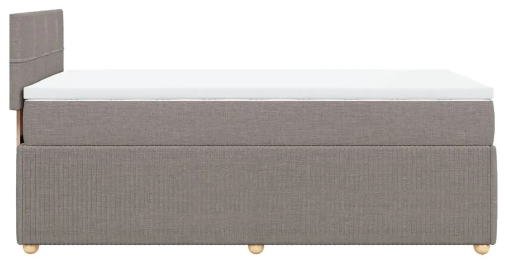 ΚΡΕΒΑΤΙ BOXSPRING ΜΕ ΣΤΡΩΜΑ TAUPE 90X200 ΕΚ. ΥΦΑΣΜΑΤΙΝΟ 3289643