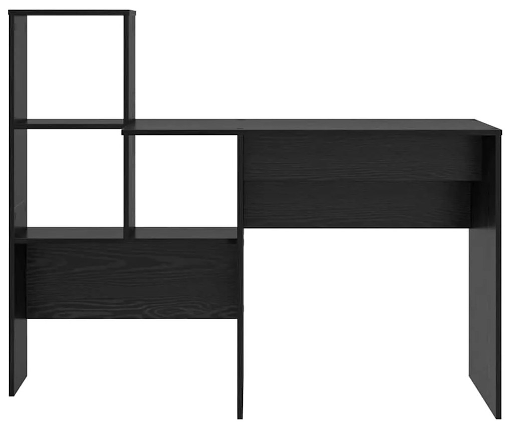 vidaXL Γραφείο Μαύρη Οξυά 131,5 x 50 x 106,5 εκ. Επεξεργασμένο ξύλο