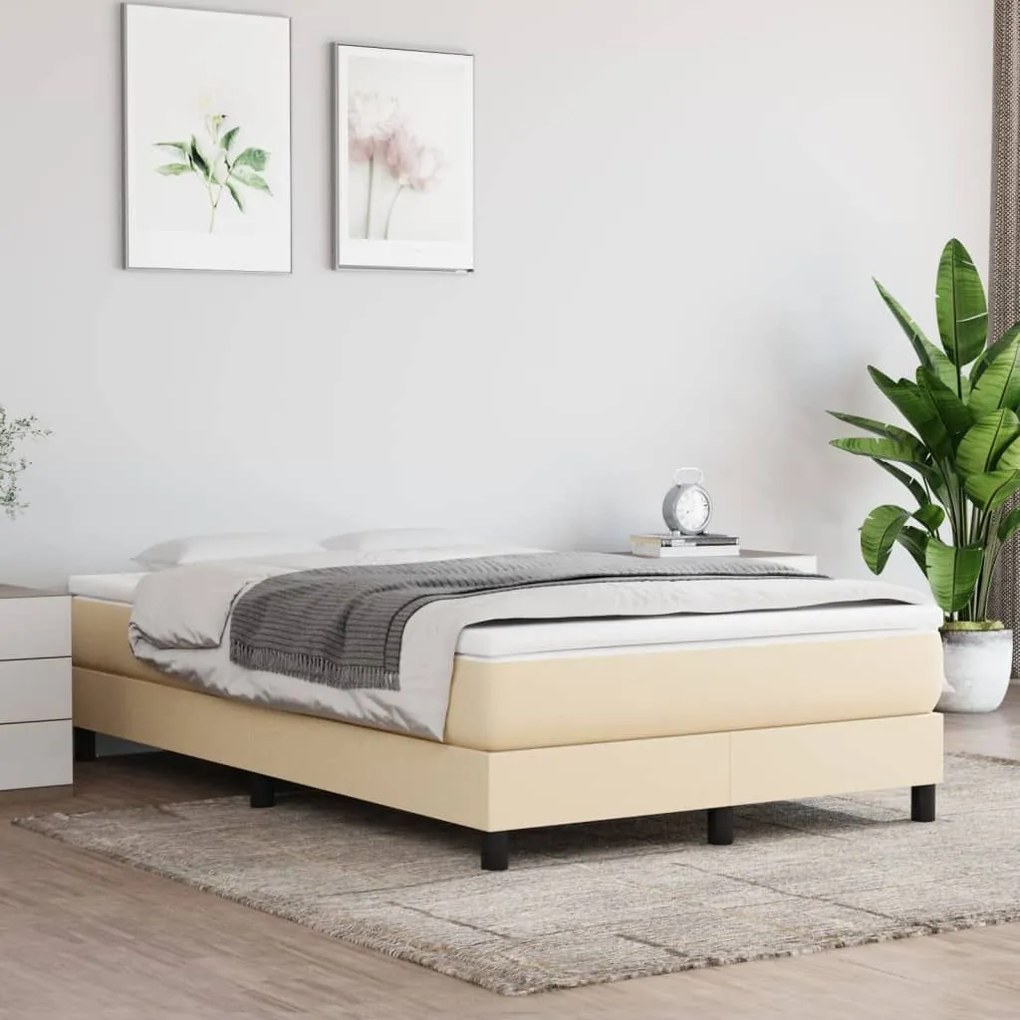 ΠΛΑΙΣΙΟ ΚΡΕΒΑΤΙΟΥ BOXSPRING ΚΡΕΜ 120X200 ΕΚ. ΥΦΑΣΜΑΤΙΝΟ 3120505