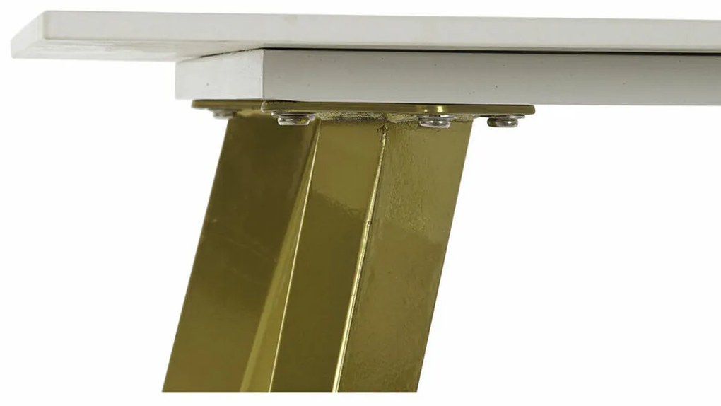 Βοηθητικό Τραπεζάκι DKD Home Decor Λευκό Χρυσό 60 x 60 x 48 cm