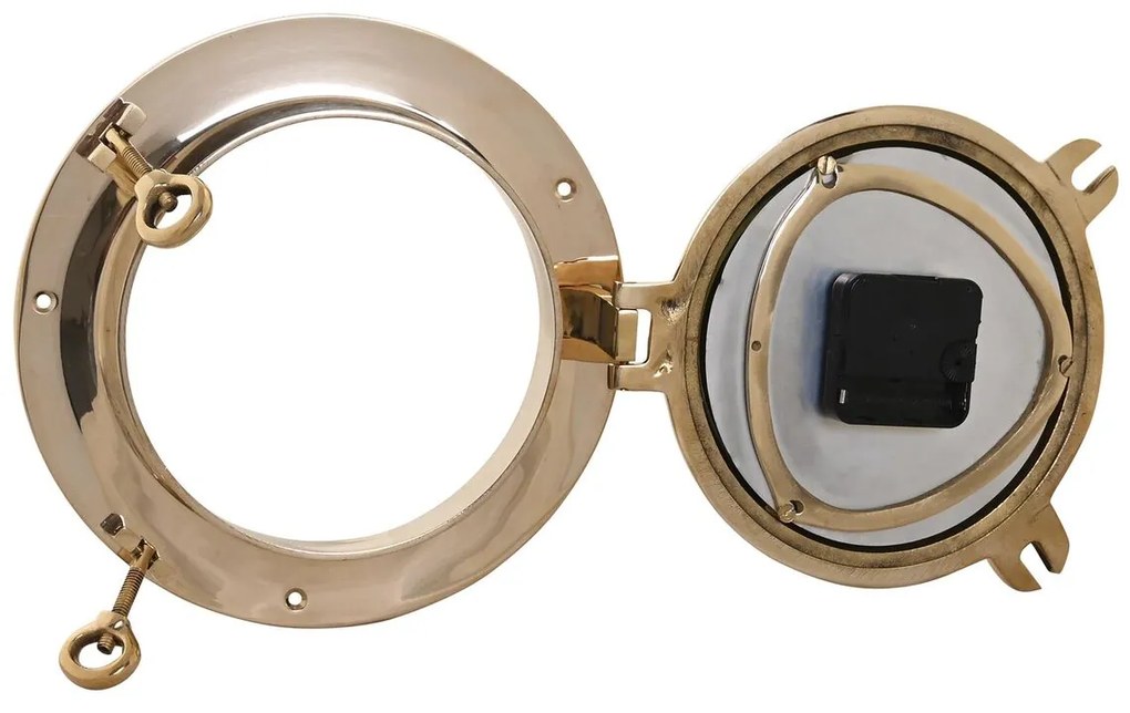 Ρολόι Τοίχου DKD Home Decor Κρυστάλλινο Χρυσό Vintage Ορείχαλκος (23 x 7 x 23 cm)