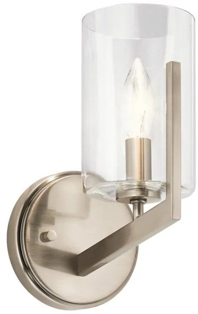 Απλίκα Φωτιστικό Τοίχου 1xE14 Nye Quintiesse Elstead Lighting-QN-NYE1-CLP-Ασημί QN-NYE1-CLP