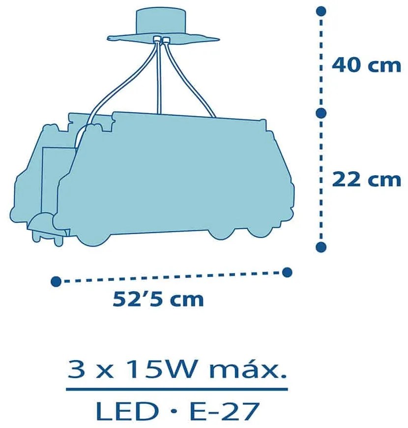 Firetruck κρεμαστό τρίφωτο οροφής (60610) (Κατόπιν παραγγελίας 30 ημέρες) - 1.5W - 20W - 60610