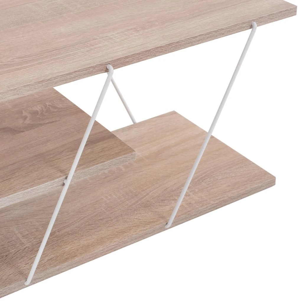 Έπιπλο τηλεόρασης TARS Μελαμίνη σε Sonoma - Λευκό 120x32x33Υεκ. 120x32x33 εκ.