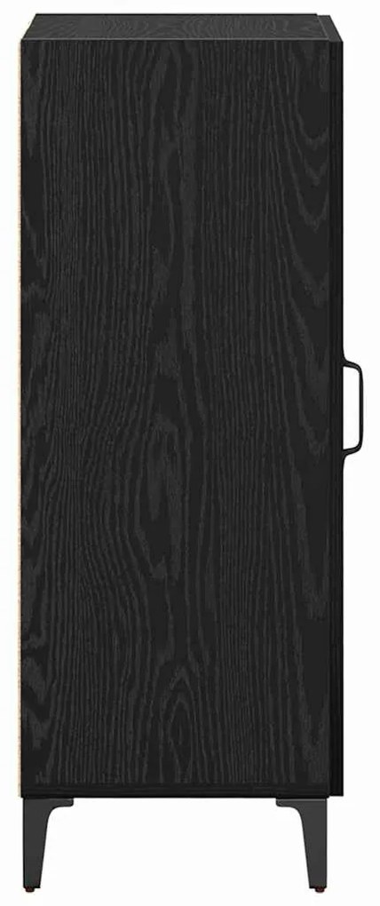 vidaXL Πλαϊνό γραφείο Μαύρη Οξυά 34,5 x 34 x 90 εκ. Επεξεργασμένο ξύλο