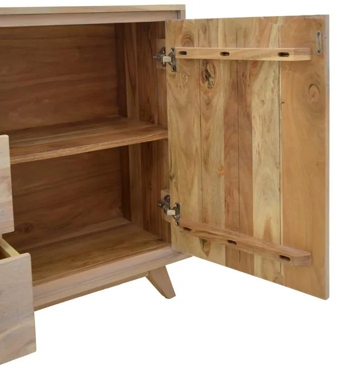 Μπουφές Emira Μασίφ Ξύλο Ακακίας σε Φυσικό 200x40x80εκ. 200x40x80 εκ.