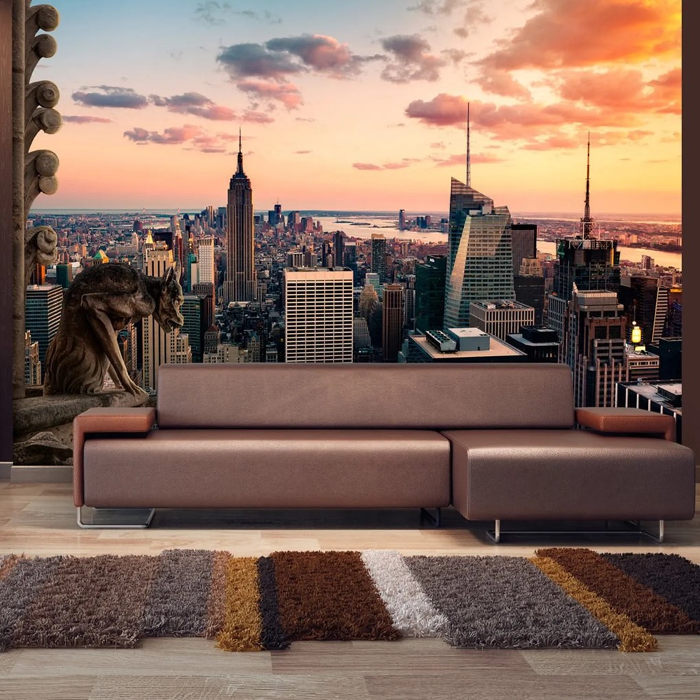 Φωτοταπετσαρία - New York: The skyscrapers and sunset 400x280