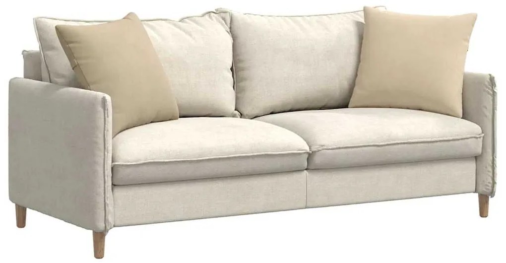 vidaXL Μαξιλάρι Καναπέ 2 pcs Κρεμ 50 x 50 cm ύφασμα