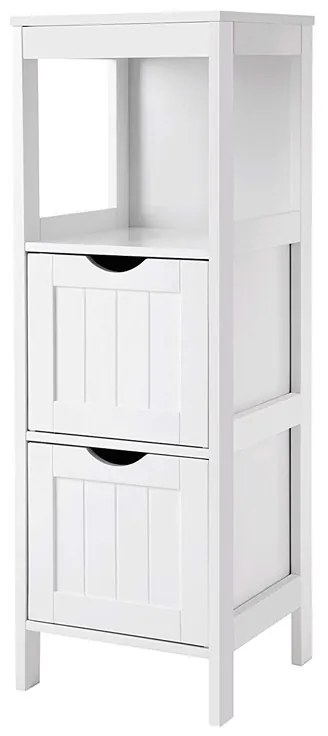 Ραφιέρα Μπάνιου με 3 Ράφια και 2 Συρτάρια 30 x 30 x 89 cm VASAGLE BBC42WT - 12 άτοκες δόσεις και 5% cash back