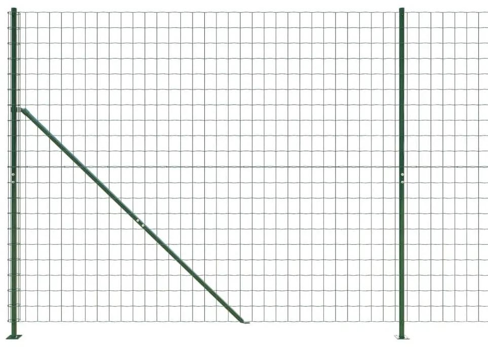 Συρματόπλεγμα Περίφραξης Πράσινο 1,4 x 10 μ. με Βάσεις Φλάντζα - Πράσινο