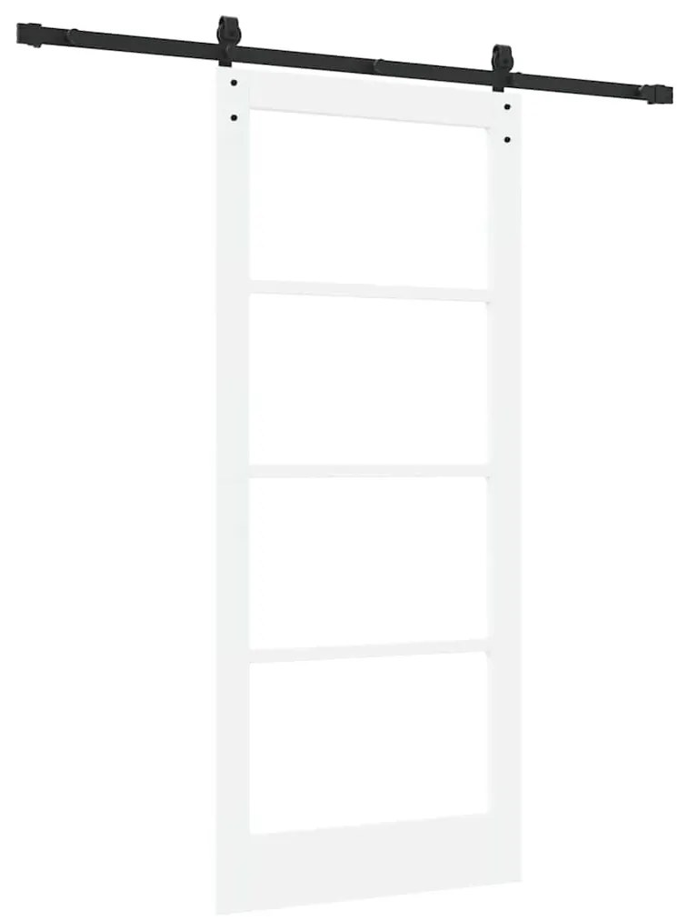 vidaXL Συρόμενη Πόρτα ORKDAL Λευκό 86 x 198.5 cm Μασίφ ξύλο πεύκου