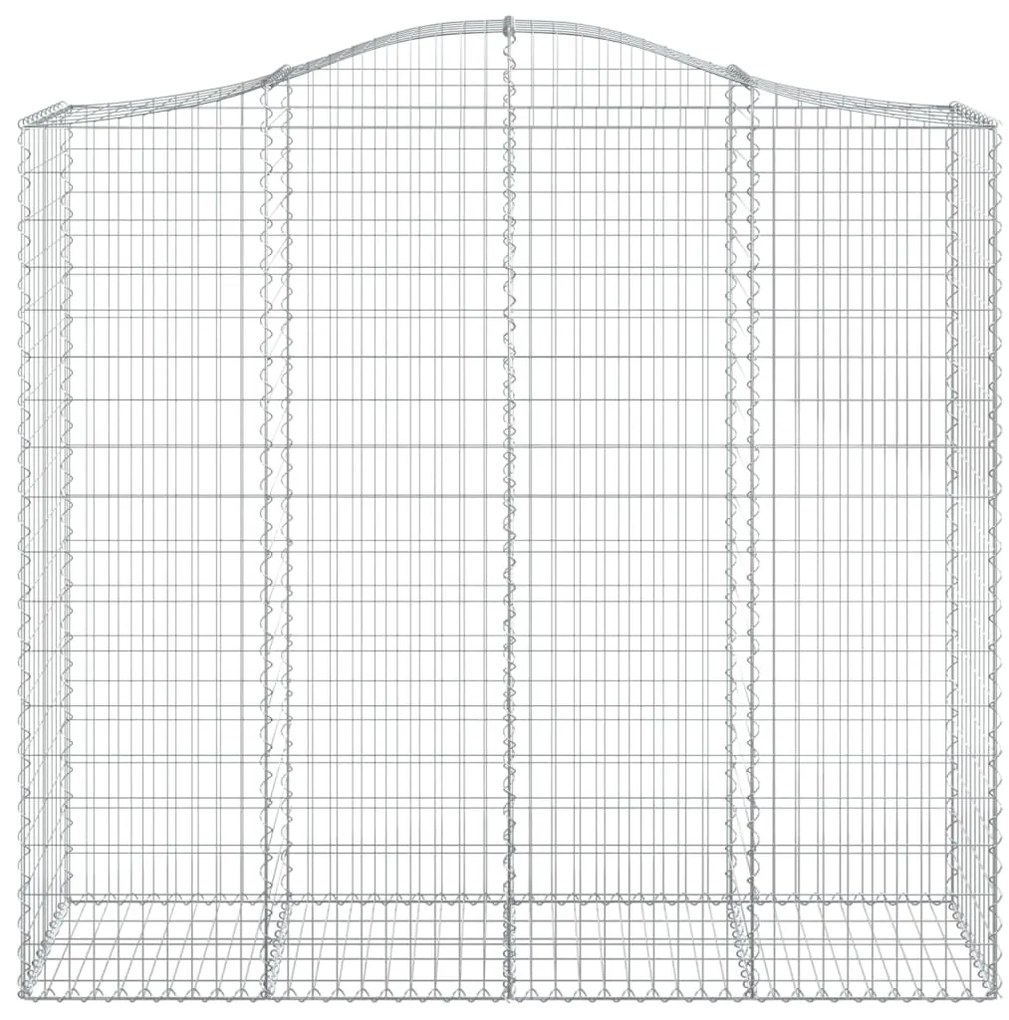 vidaXL Συρματοκιβώτια Τοξωτά 5 τεμ. 200x50x180/200 εκ. Γαλβαν. Ατσάλι