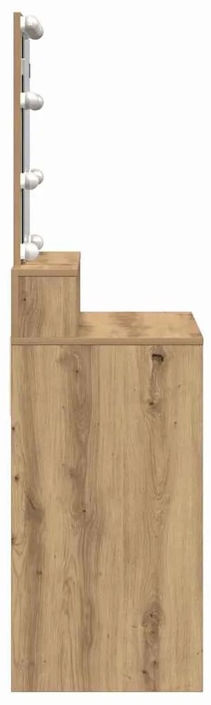 vidaXL Κομμωτήριο artisan δρυς 80 x 41 x 144.5 εκ Επεξεργασμένο ξύλο