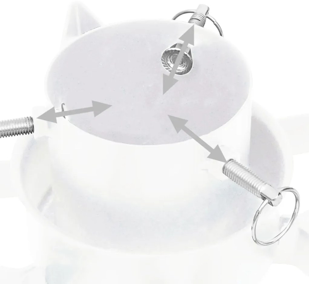 vidaXL Βάση Χριστουγεννιάτικου Δέντρου Λευκή 47 x 47 x 13,5 εκ.