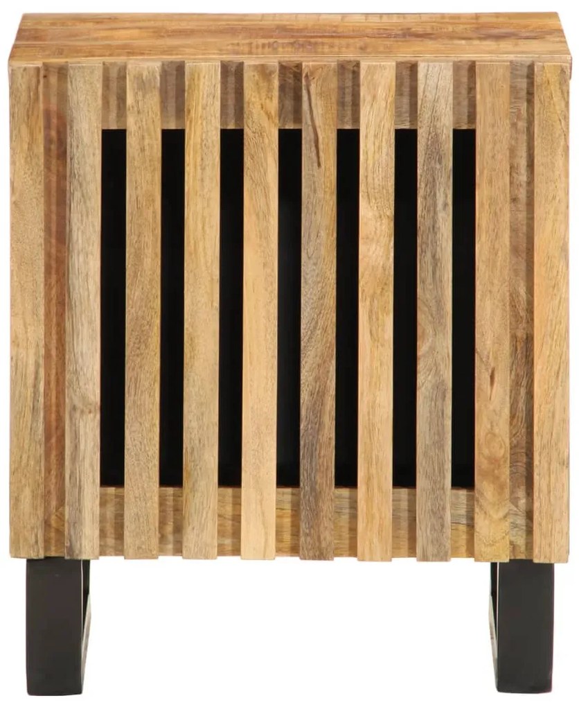 vidaXL Κομοδίνο 40 x 34 x 46 εκ. από Μασίφ Ακατέργαστο Ξύλο Μάνγκο